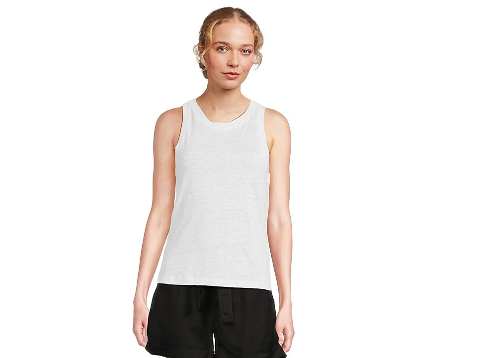 Sanctuary Linen Tank Top Women's Clothing White : XS (US 2) | Zappos