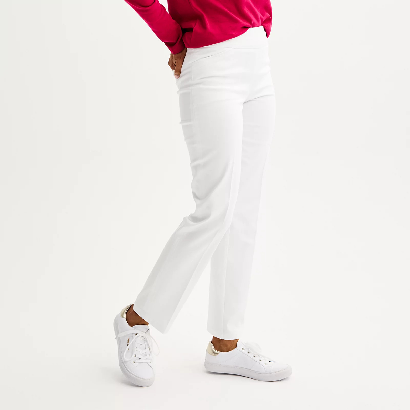 Women's Croft & Barrow\u00ae Effortless Stretch Pull-On Straight-Leg Pants | Kohl's