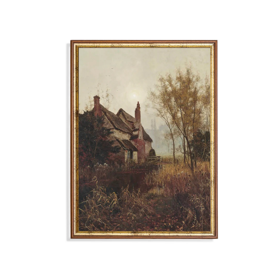 Vintage Landscape Painting  Antique Country Landscape  Moody - Etsy | Etsy (US)