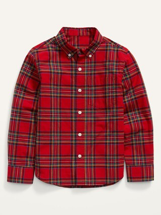 Built-In Flex Plaid Poplin Shirt for Boys | Old Navy (CA)