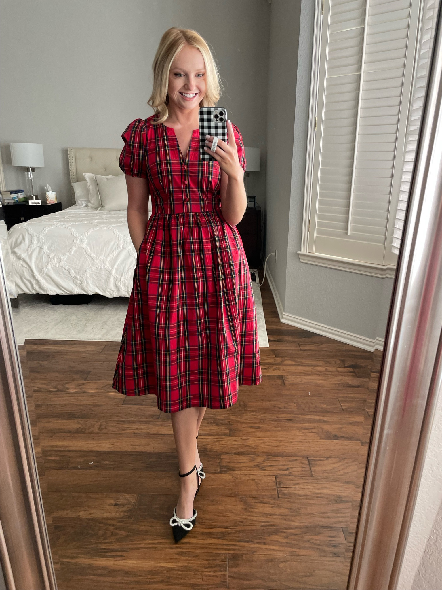 Wearing a 0P #tartandress #tartan #christmasdress 

#LTKHoliday #LTKunder100 #LTKSeasonal