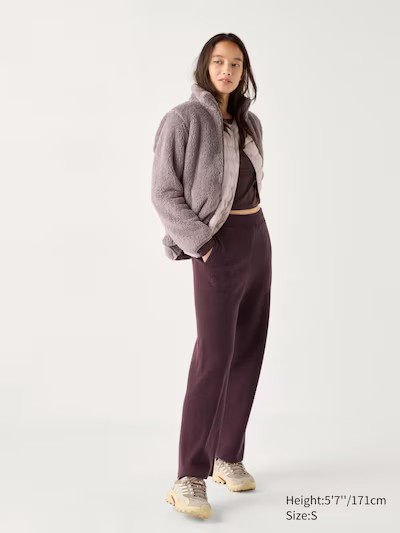 Washable Milano Knitted Trousers | UNIQLO (UK)