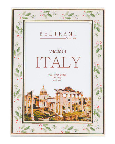 4x6 Enamel Poinsetta All Over Tabletop Picture Frame | TJ Maxx