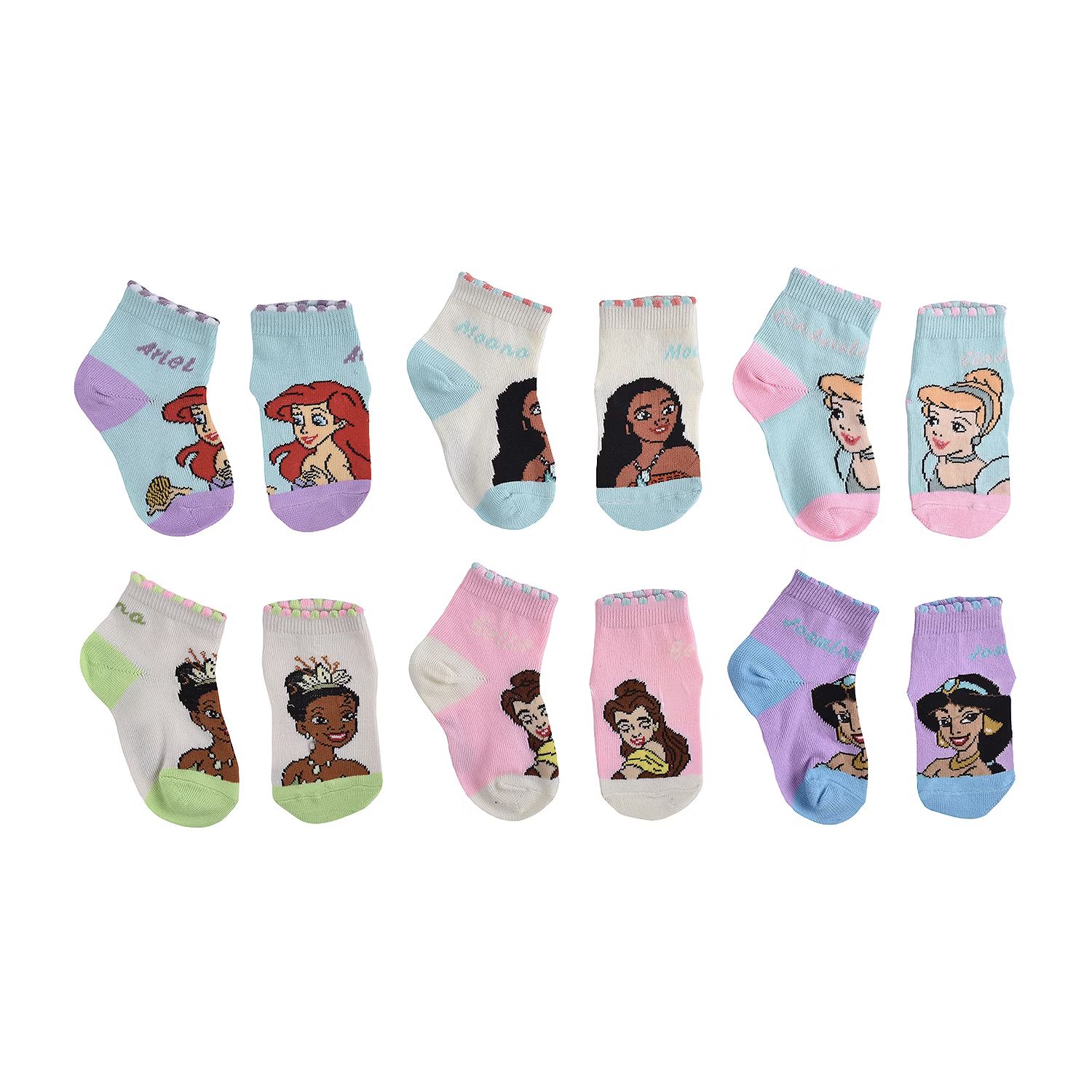 Toddler Girls 6 Pair Princess Quarter Socks | JCPenney