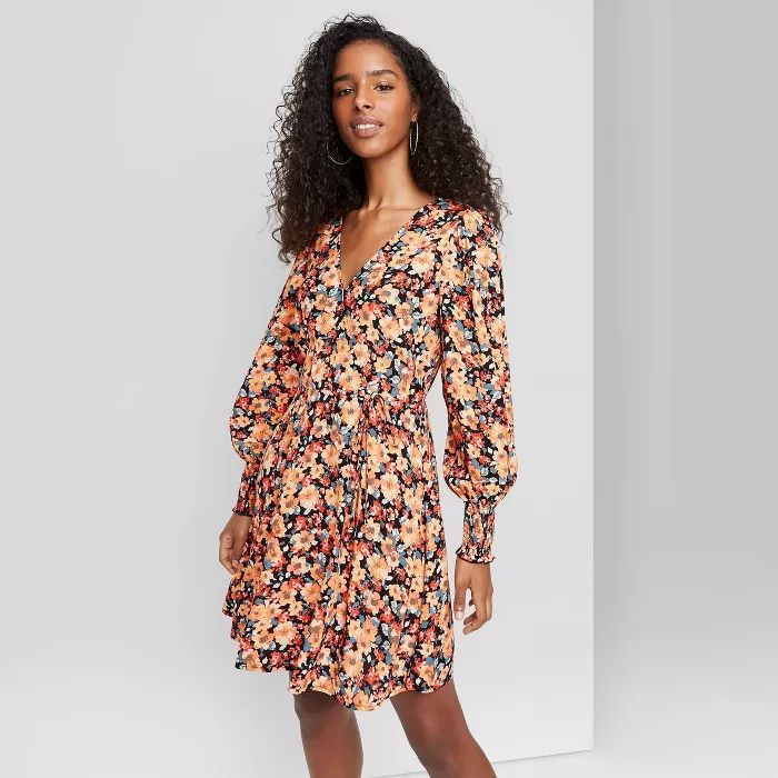 Women's Long Sleeve Wrap Dress - Wild Fable™ | Target