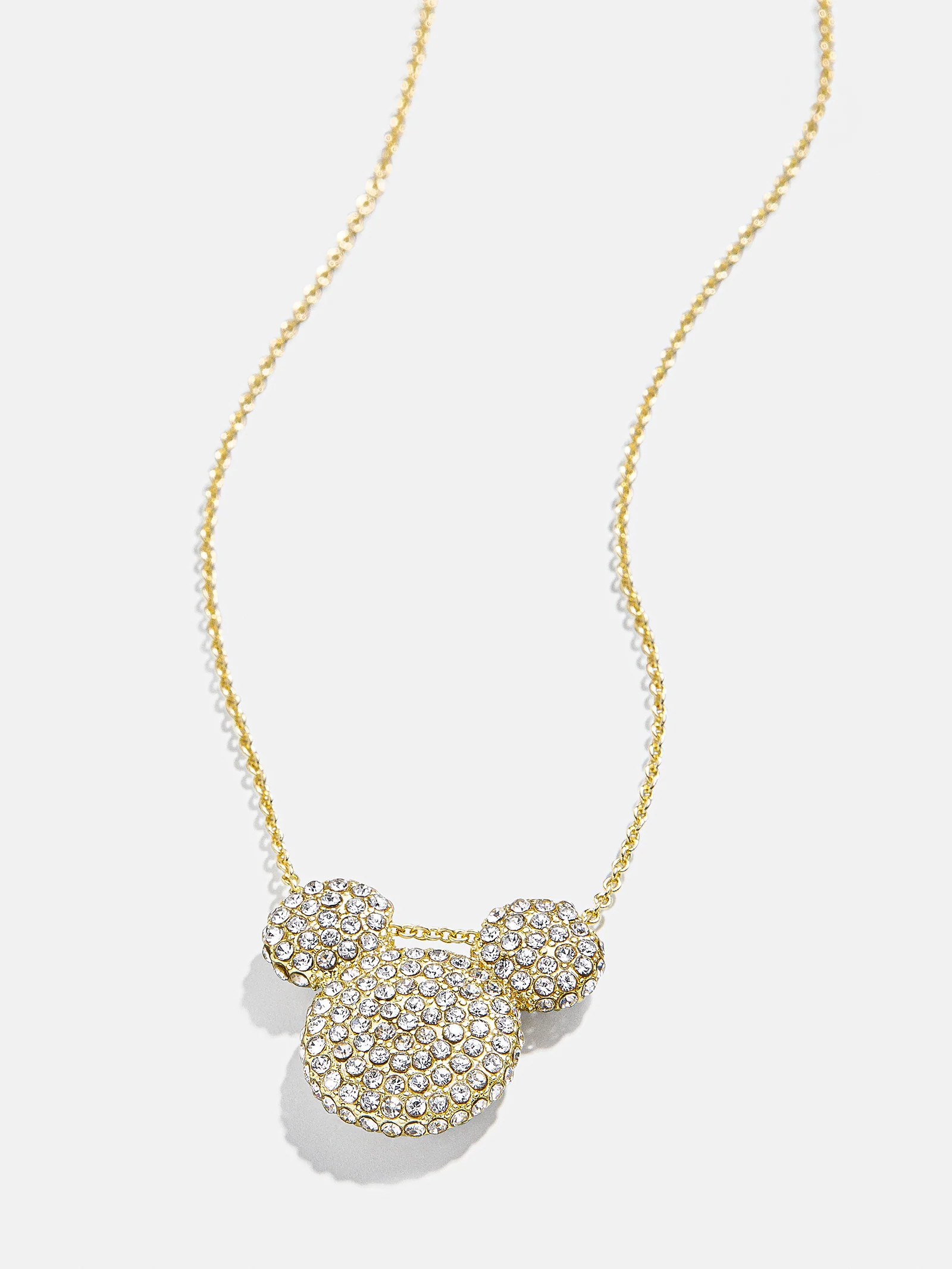 Mickey Mouse Disney Pavé Pendant Necklace - Gold/Pavé | BaubleBar