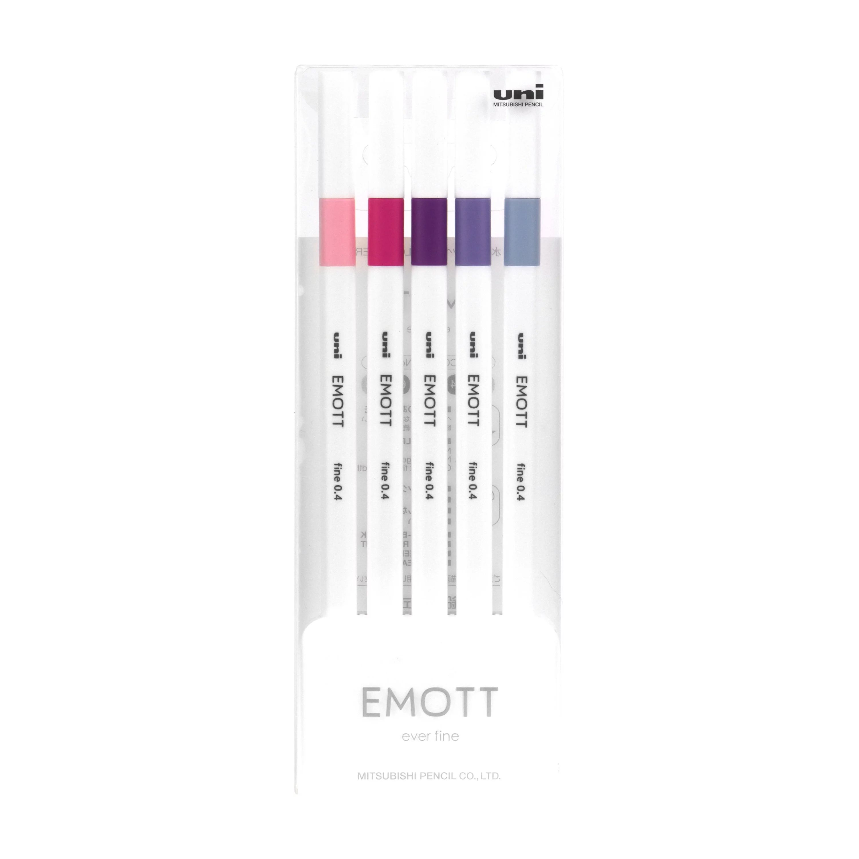 Uni-Ball Emott Fineliner Marker Pens, Fine Point (0.4Mm), Floral Colors, 5-Count | Walmart (US)