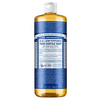 Dr. Bronner&#39;s 18-In-1 Hemp Pure-Castile Liquid Soap - Peppermint - 32 fl oz | Target