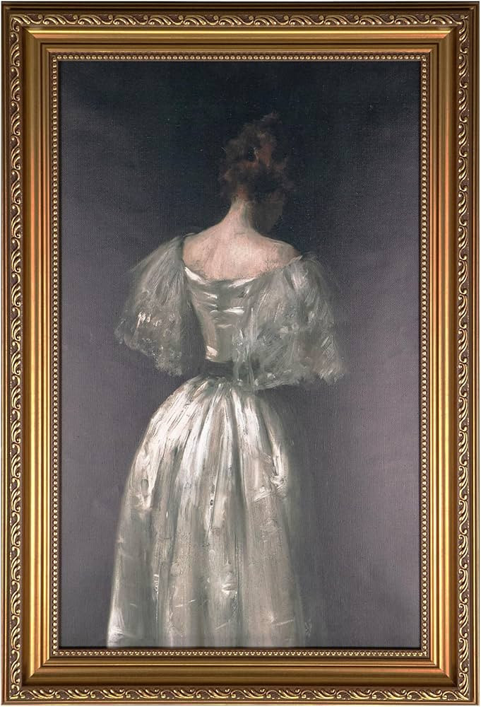 CLOUDCLAMB - Vintage Framed Canvas,Wall Decor Art,Hanging Paintings,Vintage Bronze Rim,Copper-Col... | Amazon (US)