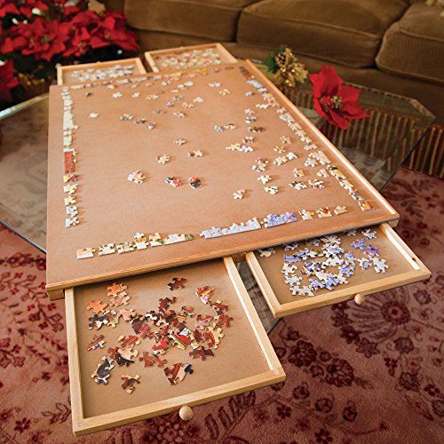 Bits and Pieces - The Original Jumbo 1500 pc Wooden Puzzle Plateau-Smooth Fiberboard Work Surface... | Amazon (US)