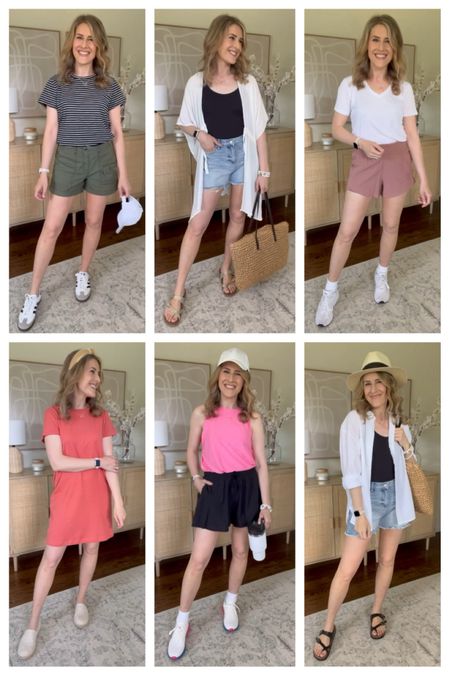 Walmart summer outfits, I’m a small in Walmart’s Time and Tru brand and these all fit true to size. The white button down shirt is a maternity shirt and I grabbed the M. 

#LTKFindsUnder50 #LTKStyleTip #LTKFindsUnder100