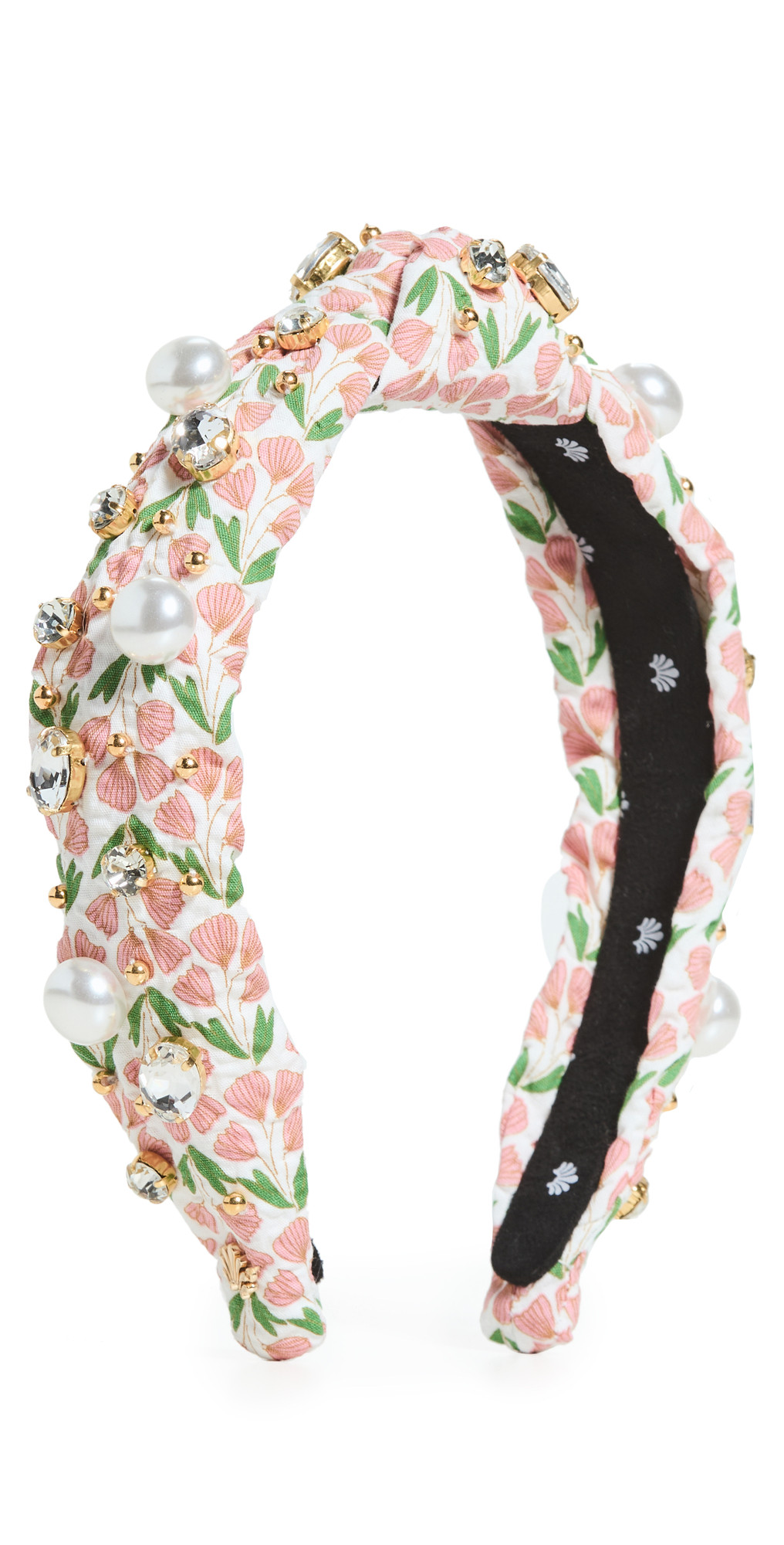 Pearl and Crystal Slim Knotted Headband | Shopbop