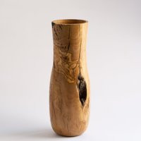 Farmhouse Wooden Decor, Natural Wood Home Gift, Rustic Vase, Handmade Boho Olive Solid Art, Vases For Flower | Etsy (US)