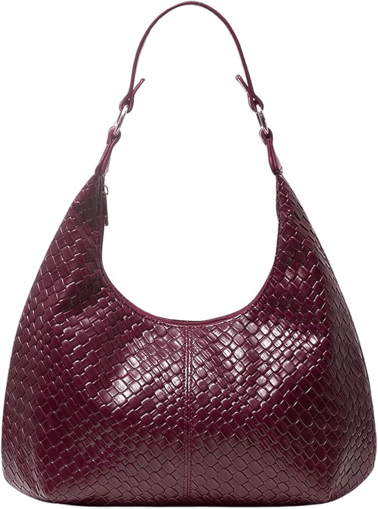 Verdusa Women's Casual Handbag Faux Woven Leather One Shoulder Tote Bag | Amazon (US)