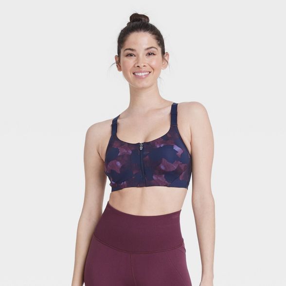 Women's High Support Zip-Front Bra - All in Motion™ | Target