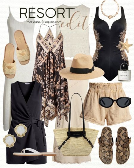 Shop these Nordstrom Vacation Outfit and Resortwear finds! Maxi dress, Free People dress, swimsuit coverup, romper, Tory Burch python sandals, Prada Platform sandals, Givenchy raffia tote bag, Dolce Vita flip flops, straw hat, Kendra Scott shell earrings, maxi skirt and more!

#LTKShoeCrush #LTKTravel #LTKSwim