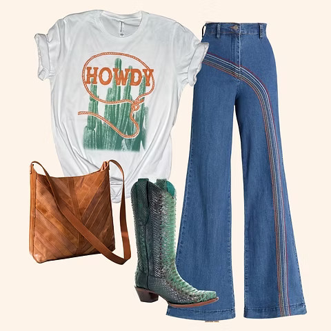 Howdy Graphic Tee (Vintage Feel) | Sassy Queen