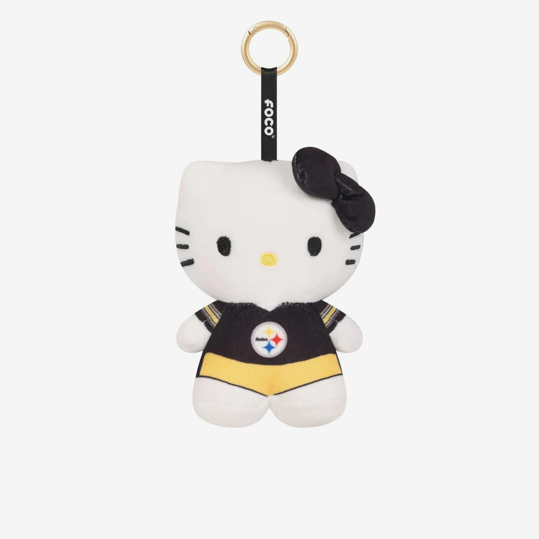 Pittsburgh Steelers Plush Hello Kitty\u00ae Bag Charm Keychain | FOCO inc