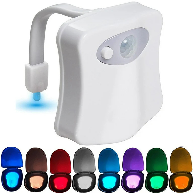 16-Color Toilet Night Light, Motion Activated Detection Bathroom Bowl Lights, Unique & Funny Birt... | Walmart (US)