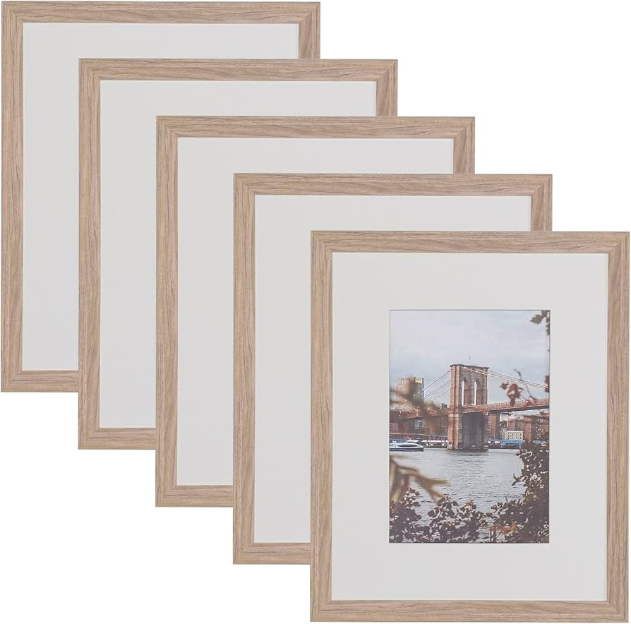 HOTURE Picture Frame Set Of 5, Display Pictures With Pad Or Without Pad, Suitable For Hanging Wal... | Amazon (US)
