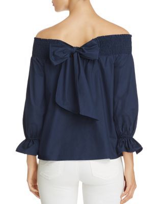 Soloiste Bow Back Off-The-Shoulder Blouse | Bloomingdale's (US)