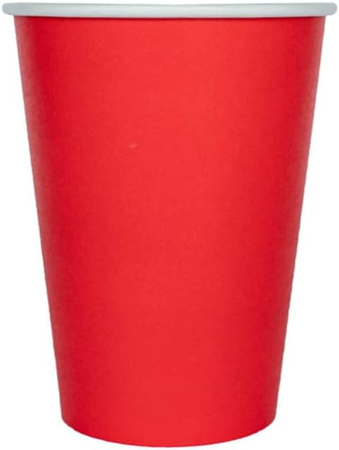 Jollity & Co Shade Paper Cups - 12-oz Party Cups in Cherry Red - Pack of 8 Disposable Paper Cups ... | Amazon (US)
