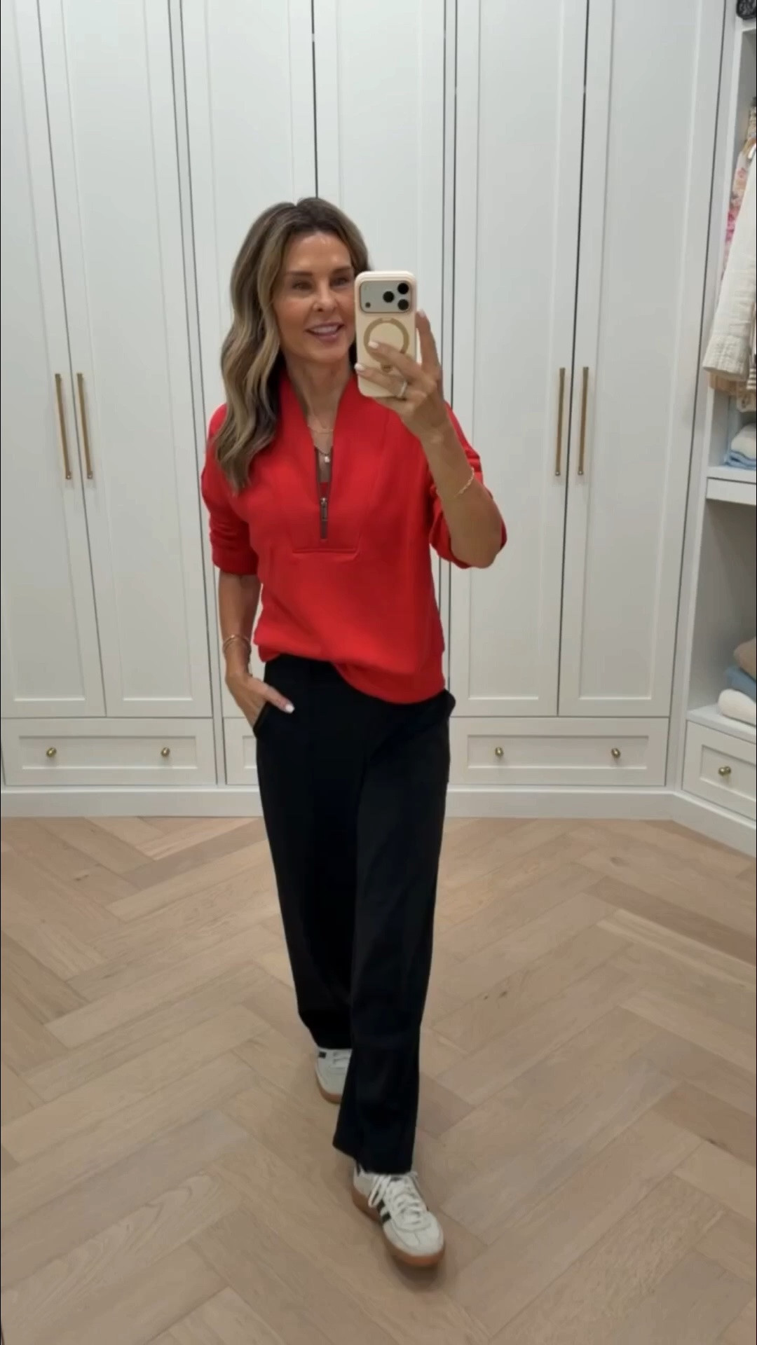 Discount code fashionedlifexspanx for 15% off plus free shipping on new orders!

I’m 5’6
-straight leg trouser in black xs
-red quarter zip xs
-white tennis shoes 6.5

(The straight leg trouser link photo is tan but once you click on it you will see the option for black)

#LTKootd #LTKOver40 #LTKSeasonal
