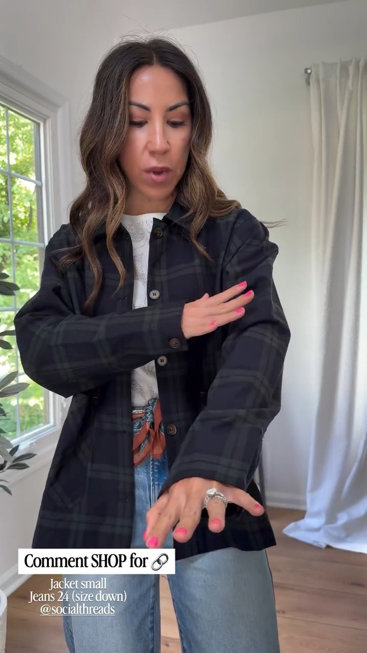 Small plaid jacket. Jeans 24. Fall jacket.

#LTKOver40