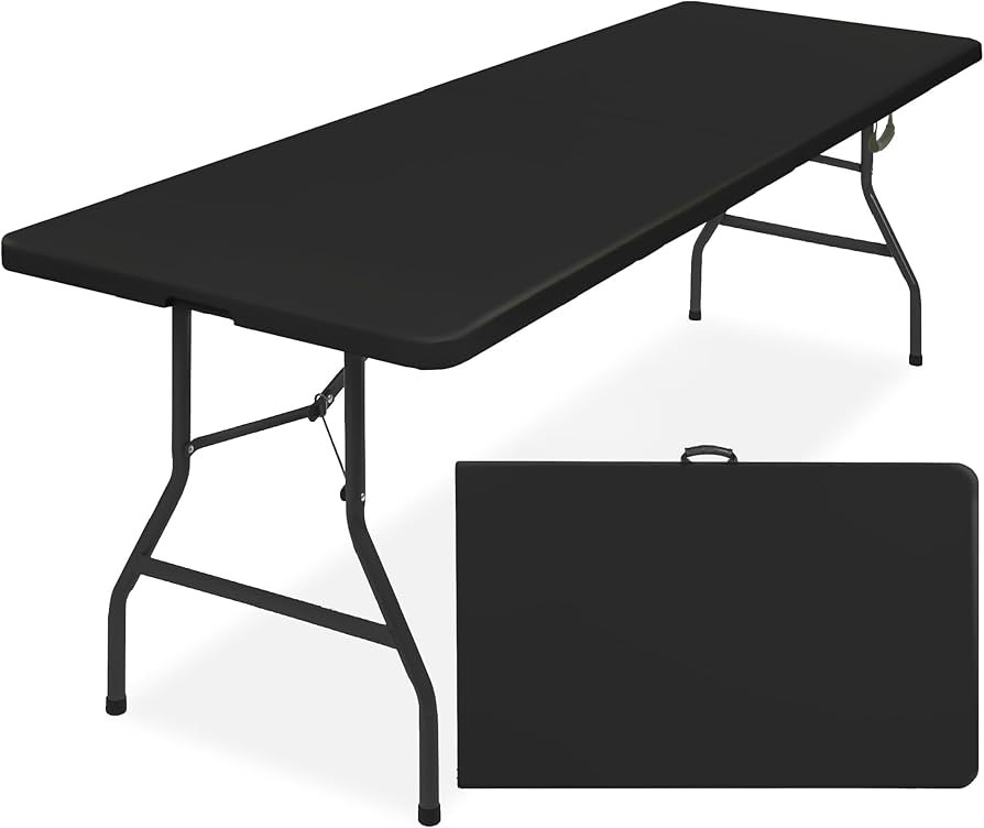 Best Choice Products 8ft Plastic Folding Table, Indoor Outdoor Heavy Duty Portable w/Handle, Lock... | Amazon (US)