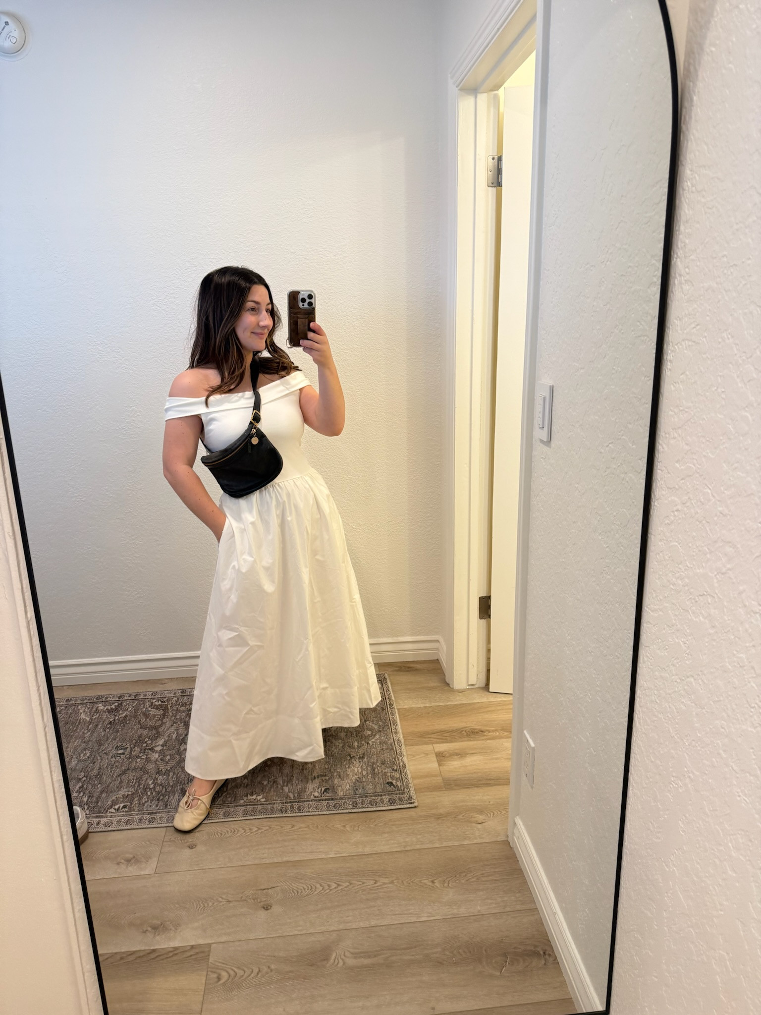 Petite off-shoulder midi dress! 

Dress Size s petite 
Comfortable flats! 

I'm 5'0 145 lbs 

Vacation outfit, spring outfit

#LTKSaleAlert #LTKPetite #LTKStyleTip