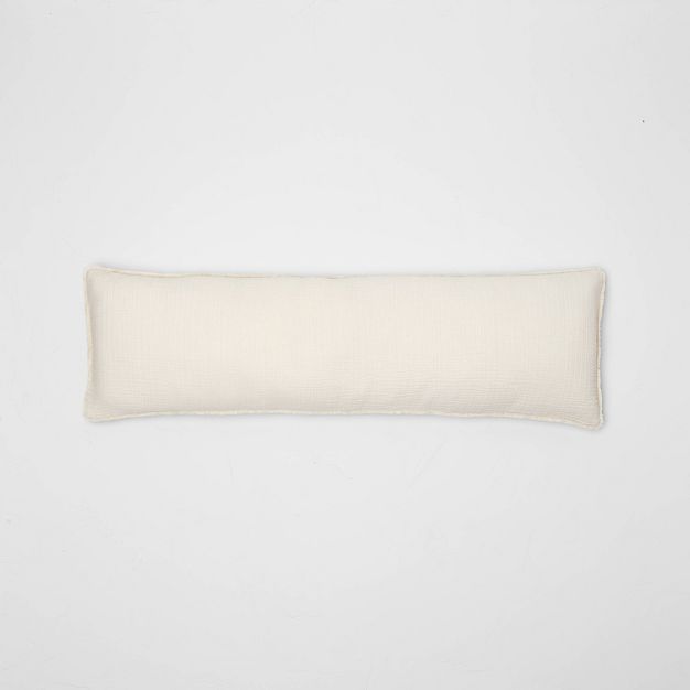 Lumbar Textured Chambray Cotton Bed Decorative Throw Pillow Natural - Casaluna&#8482; | Target