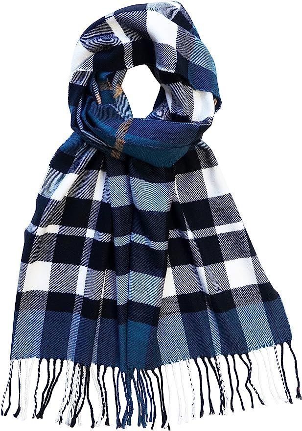 Amazon.com: Calvin Olivia Cashmere Feel Scarf Soft Winter Soft Tartan Plaid Fashion Nova Scottish... | Amazon (US)