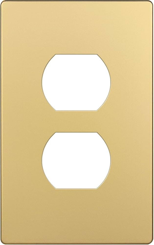 ENERLITES Elite Series Duplex Outlet Receptacle Cover, Screwless Wall Plate, Standard Size, 1-Gan... | Amazon (US)
