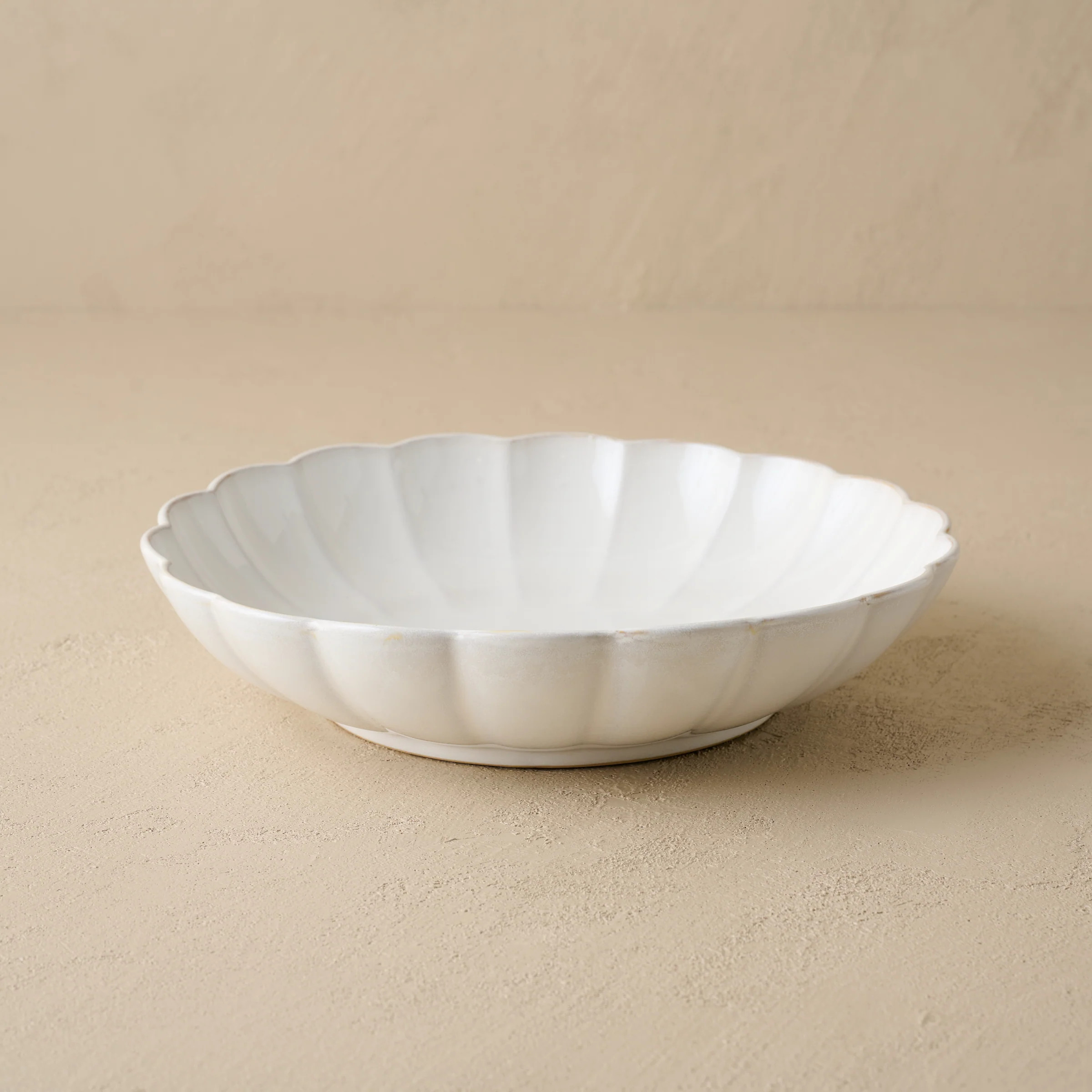 Oversized Cream Scalloped Serving Bowl | Magnolia
