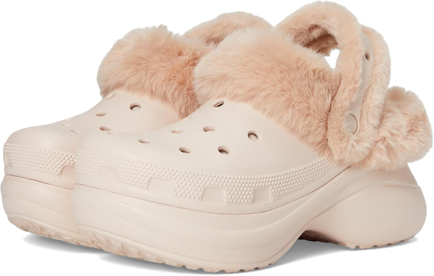 Crocs Women's Bae Lined Clogs, Fuzzy Platform Slippers | Amazon (US)