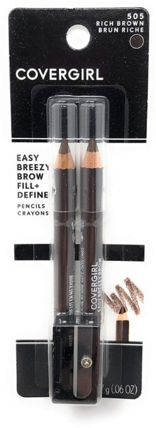 CoverGirl Easy Breezy Brow, Fill+Define Pencils [505] Rich Brown 2 ea | Walmart (US)