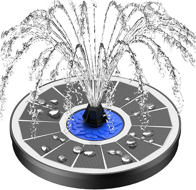 SZMP Solar Fountain Upgrade, 3.5W Solar Powered Bird Bath Fountains with Flower, Outdoor Water Fe... | Amazon (US)