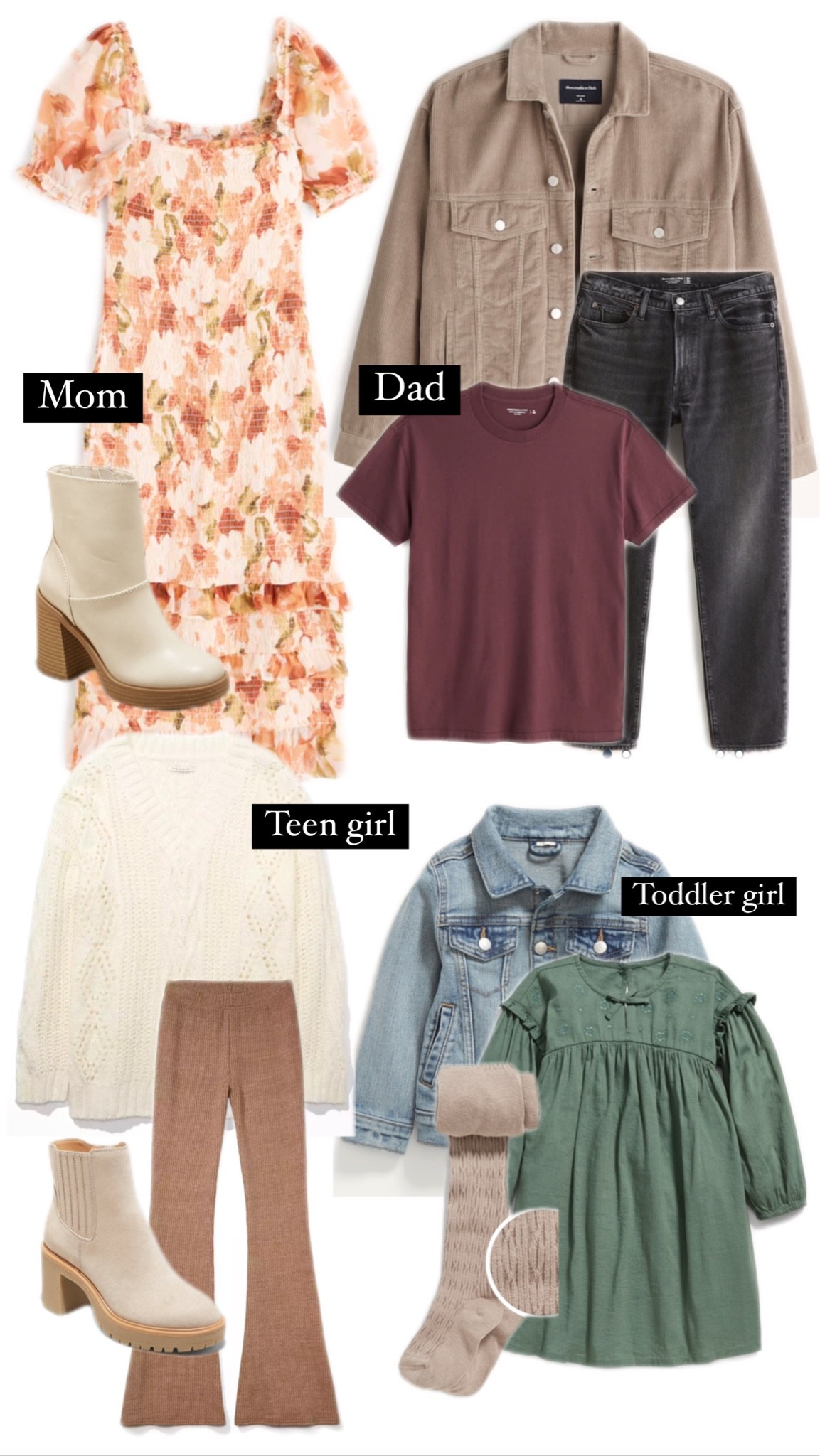 Fall photoshoot outfits for the family! Use a printed dress like mom’s to build the rest of the ensemble! 

#LTKSeasonal #LTKsalealert #LTKfamily