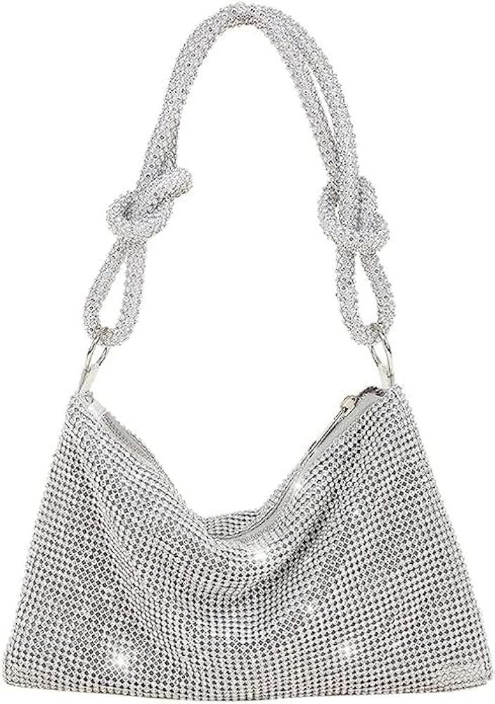 TIAMID rhinestone purse for women black diamond purse Silver glitter purses women's Chic Sparkly ... | Amazon (US)