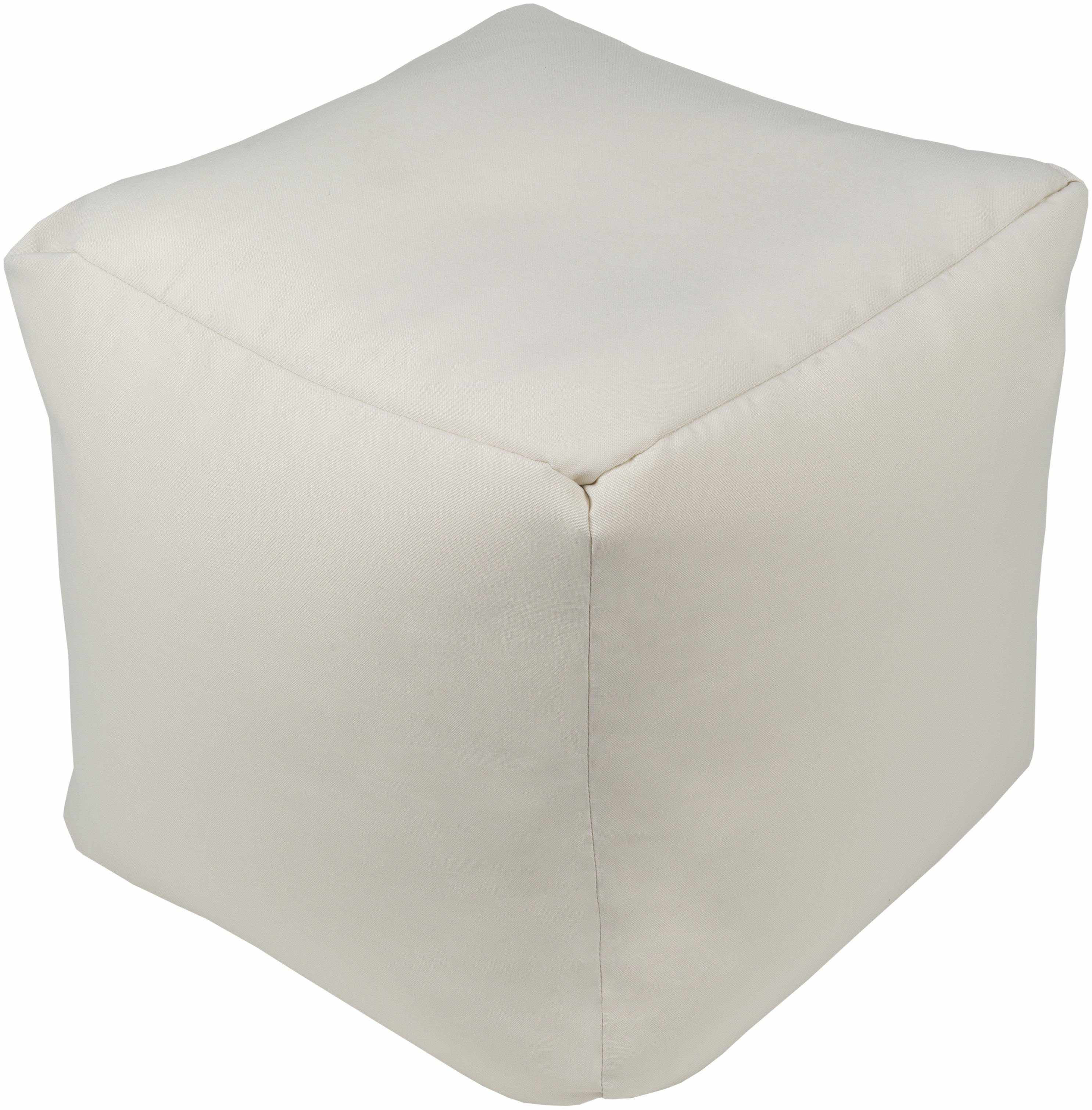 Hoflein Beige Pouf | Mark & Day
