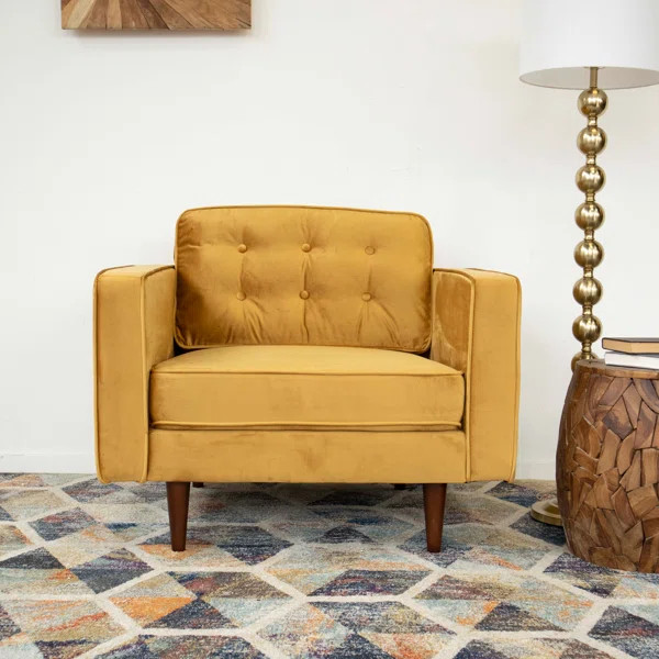 37.5'' Wide Velvet Armchair | Wayfair North America