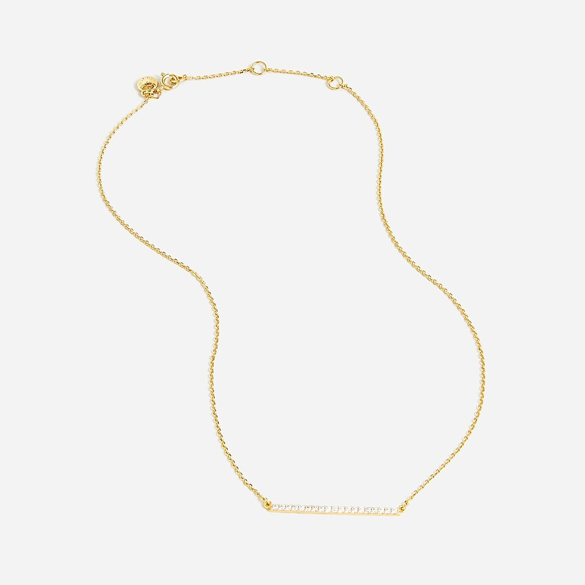 Crystal bar necklace | J. Crew US