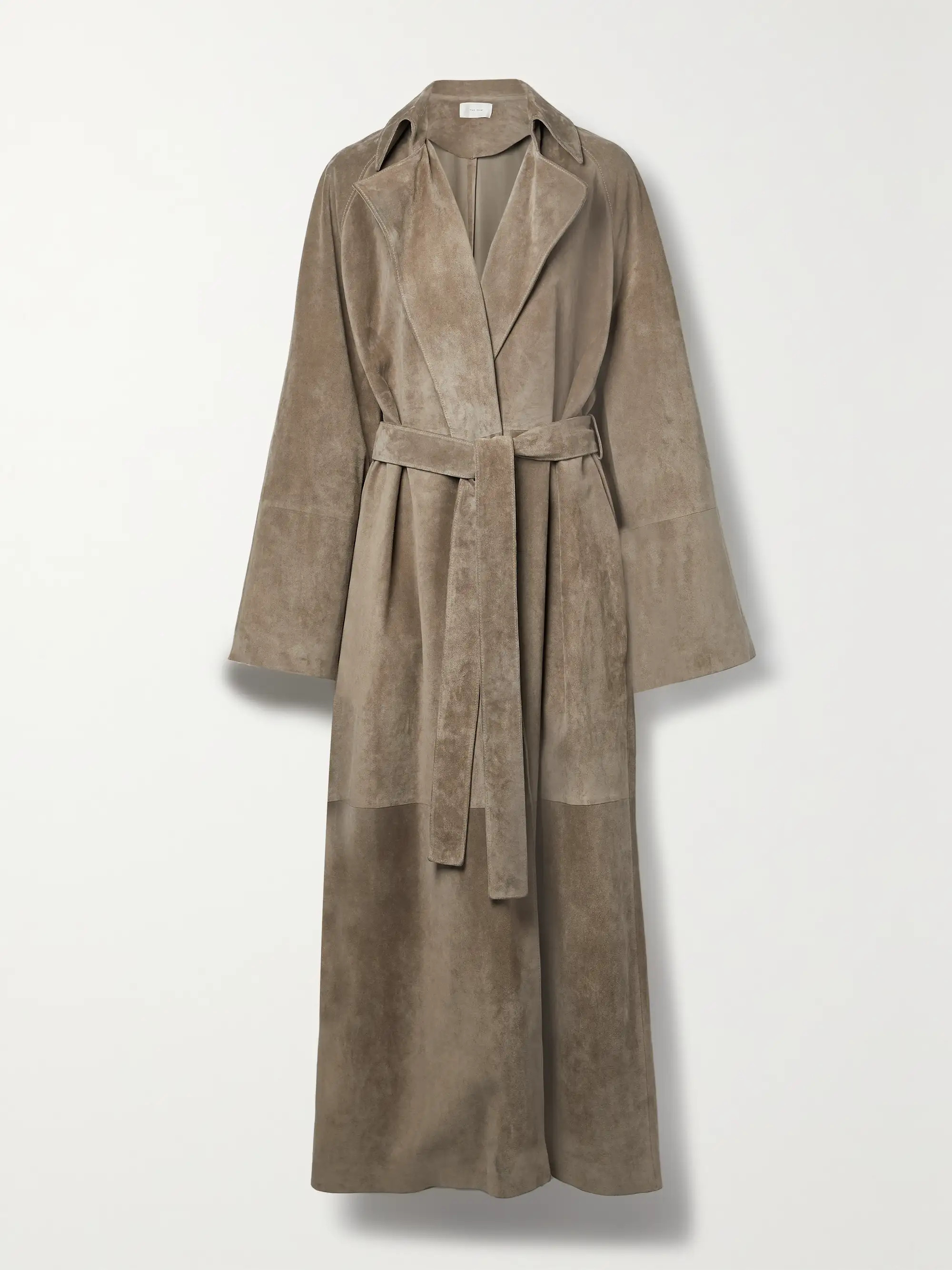 Poseidone oversized belted suede coat | NET-A-PORTER (US)