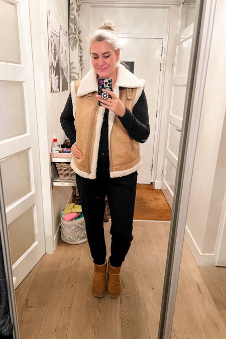 Ootd - Saturday. Tall joggers and longsleeve from Tallher London, Classic short Ugg boots and a lammy vest. 



#LTKover40 #LTKfitness #LTKstyletip