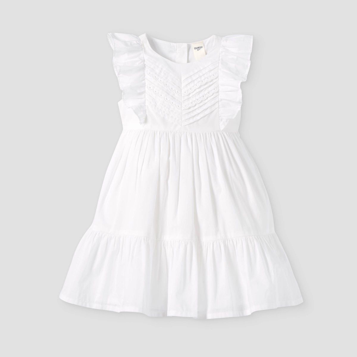 OshKosh B'gosh Toddler Girls' Sleeveless Lace Dress - White | Target