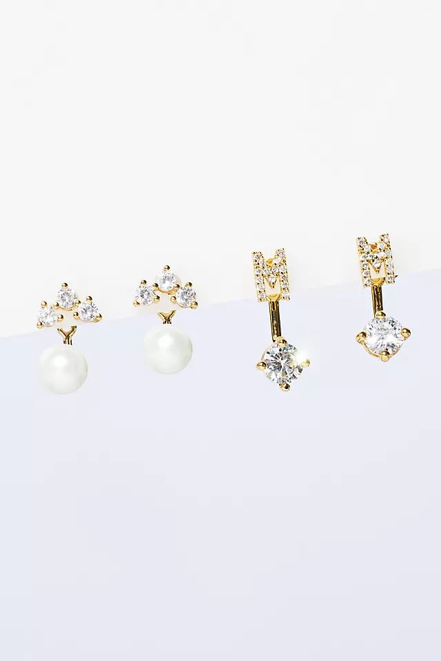 Set of Two Monogram Earrings | Anthropologie (US)