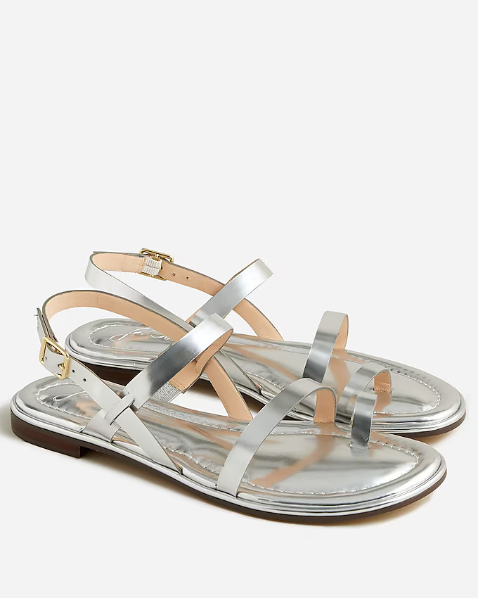 Menorca toe-ring slingback sandals in leather | J. Crew US
