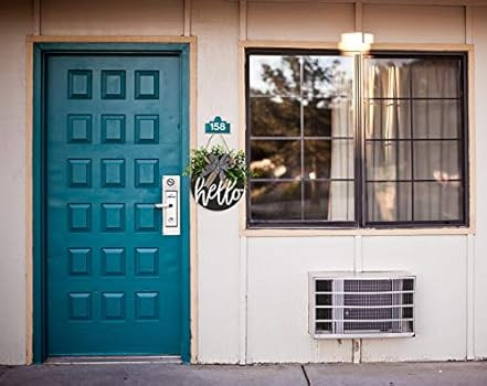 Welcome Sign Hello Front Door Round Wood Sign Hanging Welcome Sign for Farmhouse porch Spring Wel... | Amazon (US)