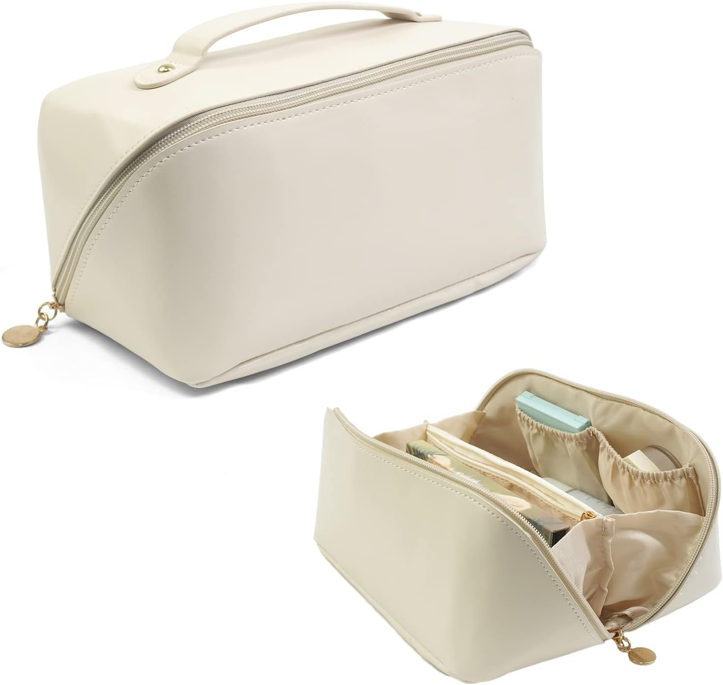 S-SNAIL-OO 2022 Upgrade Large-capacity Travel Cosmetic Bag, Women Pu Leather Waterproof Portable ... | Amazon (US)