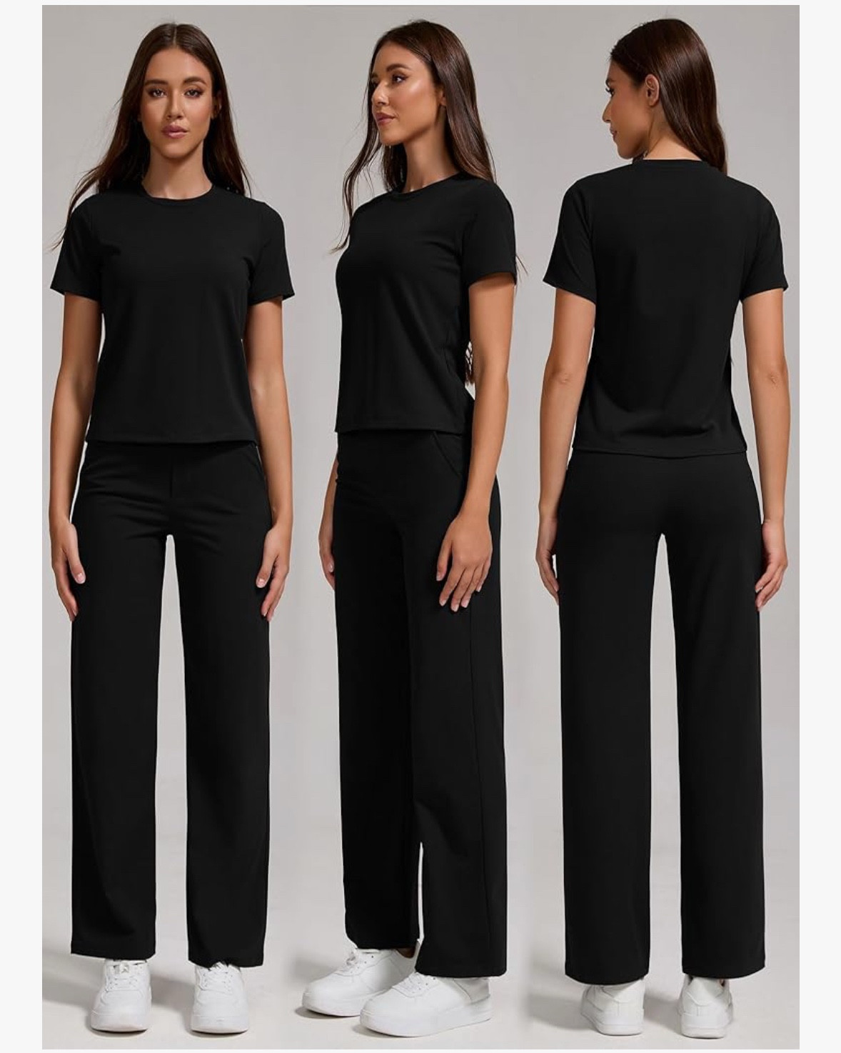 Women’s 2 Piece Activewear Set with Slim O Neck Short Sleeve Tops & Elastic Waist Pocket Straight Leg Pants

#LTKActive #LTKOver40 #LTKStyleTip